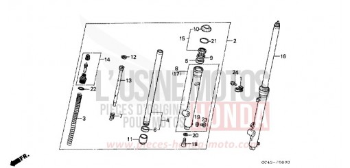 FRONT FORK (RF) CR80RF de 1985